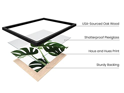 Haus And Hues Tropical Leaf Painting And Botanical Wall Art - Green Leaf Pictures And Leaf Prints Wall Art, Modern Botanical Prints Botanical Wall Decor Plant Pictures Wall Art (Framed Black 12X16) #TOP1