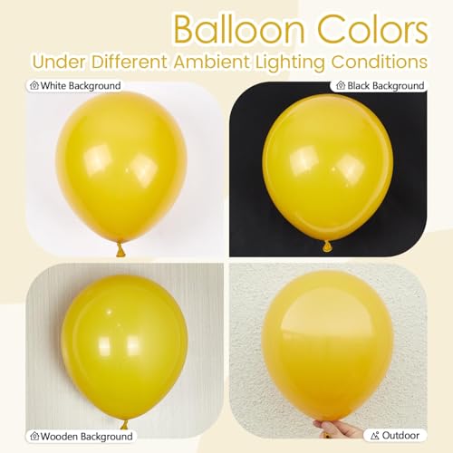 Image of Mustard Yellow Balloons 12 inch, Mustard Yellow Latex 50pcs Party Balloons | Fall, Baby Shower, Birthday Party Decorations