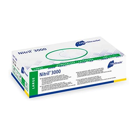 Meditrade Nitrile 3000 White Exam Gloves Cover