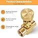 Breezliy 2 Pieces Heavy Duty Brass Instrument Replacement Control Needle Valve 1/4