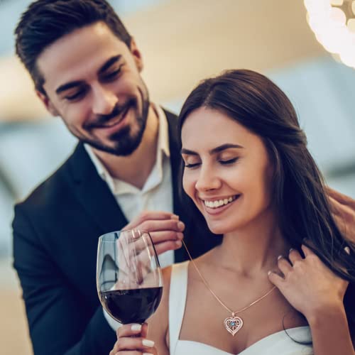 Iefil Necklace Gifts For Women Girls, Sterling Silver Tree Of Life Birthstone Necklace Christmas Gifts For Women Valentines Day Anniversary Birthday Gifts For Her March Birthstone Blue Aquamarine Jewelry #TOP2