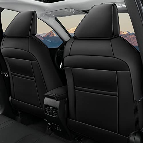 Image of AOMSAZTO Custom Fit Seat Covers for Toyota Corolla 2020 2021 2022 L,LE, Car Seat Cover Full Set Waterproof, Full Set Faux Leather Black