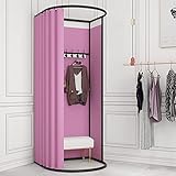Cabine d'essayage du centre commercial, cabine d'essayage de magasin de vêtements, poteau en forme de U pouvant déplacer la cabine d'essayage portable avec rideau de piste vers le bureau du centre com