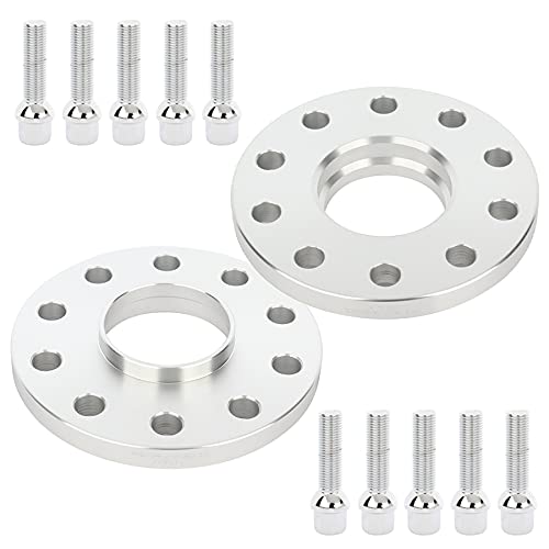 SCITOO 2Pcs 15mm 5 Lug 5x130 Wheel Spacers fit for Panamera Wheel Spacers for Cayenne Wheel Spacers for 911 for Boxster Wheel Spacers 5x130mm to 5x130mm with 14x1.5 Studs Center Bore 71.56mm