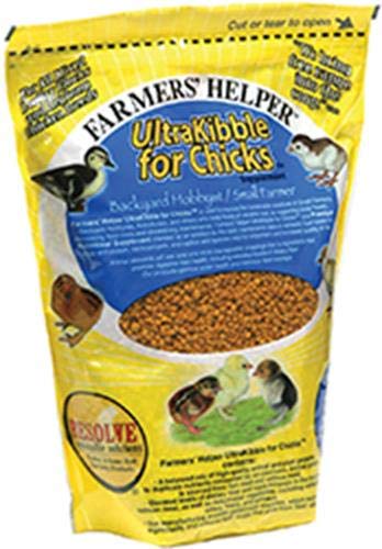 Farmers' Helper UltraKibble for Chicks, 36 Ounces, Poultry Feed with Probiotics