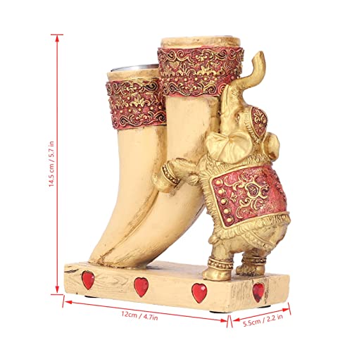 Buachois Elephant Candle Holder, Lucky Decorative Elephant Tealight Candle Holder Cute Attractive Elephant Statue Decorative Ornaments For Desktop Handicraft Decoration #TOP1