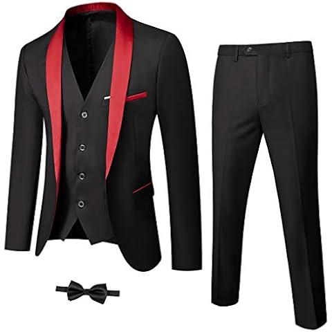 Conjunto de esmoquin ajustado de 3 piezas para hombre YND Cover