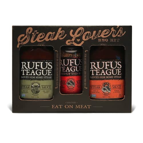 Rufus Teague - Steak Lover's Kit 2 Premium Steak Sauces & 1 Dry Rub #TOP19