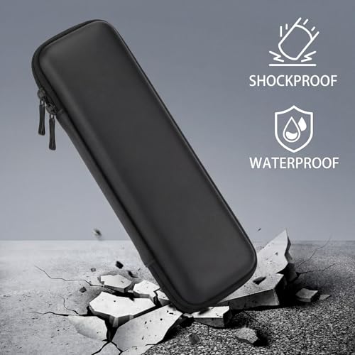Image of Mudder Hard Shell Slim Pencil Case Small Pen Bag Stylus Case Holder EVA Waterproof Pocket Protectors Organizer for Fountain Pen Headphones Traveller Adults(Black)