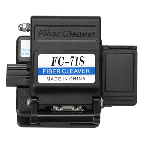 BAOSHLA FC-71S Optical Fiber Cleaver High precision stripping tool Fiber optic cable cutter 16 cutting points 48000 times Cold joining Fiber cutting knife and with Waste fiber box