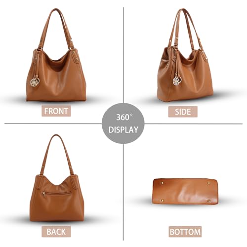 PU Leather Hobo Tote Bag Set for Women, Large Shoulder Handbag with Adjustable Strap and Crossbody Bag, Ideal for Daily Use3