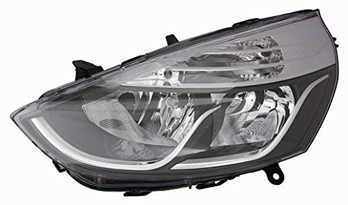 FARO DEPO H7-H1 C/MOT. ELETTRICO PARABOLA NERA BORDO CROMATO RENAUL. CLIO - 10/'12>04/'16 - SX