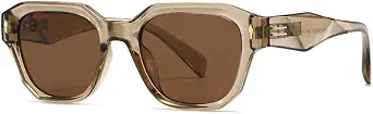 Polygonal Fashion Sunglasses with UV400 Protection and Candy-Colored Lenses