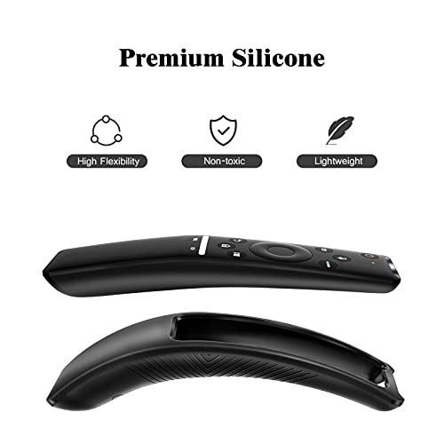 Fintie Protective Case Compatible Samsung Smart Tv Remote Controller Bn59 Series, Casebot Light Weight Kids-Friendly Anti Slip Shock Proof Silicone Cover, Black #TOP2