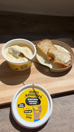 Manteiga Vegana de Aveia Natuterra 200g. Sem lactose, livre de nuts, plant-based. Cremosa, ideal par