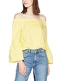 New Look Poplin Flare Camiseta de Manga Larga, Amarillo (Mid Yellow 86), 46 para Mujer