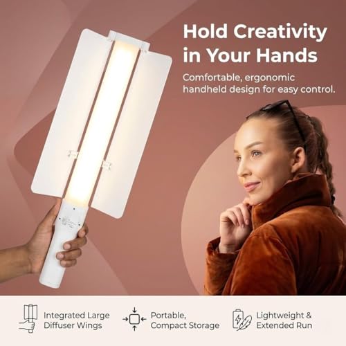 Image of RGB Video Stick Light with 2700K-6500K Adjustable Color Temperature|Two-Way Barndoor|Highlight Brightness|95 CRI|Flexible and Light Weight
