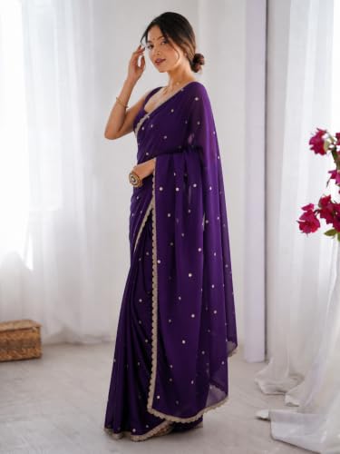 Image of Yashika Women's Rangoli Silk Blend Saree with Blouse Piece for Traditional Ethinic Wear Sari