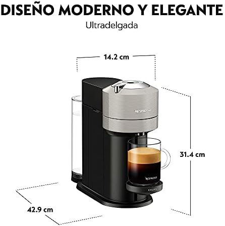 Krups Nespresso VERTUO Next XN910B - Cafetera de cápsulas, máquina de café  expreso de Krups, café diferentes tamaños, 5 tamaños tazas, tecnología  Centrifusion, calentamiento 30s, Wifi, Bluetooth, Gris : Amazon.es: Hogar y  cocina