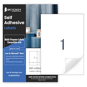 300 Sheets, A4 Sticker Paper Labels...