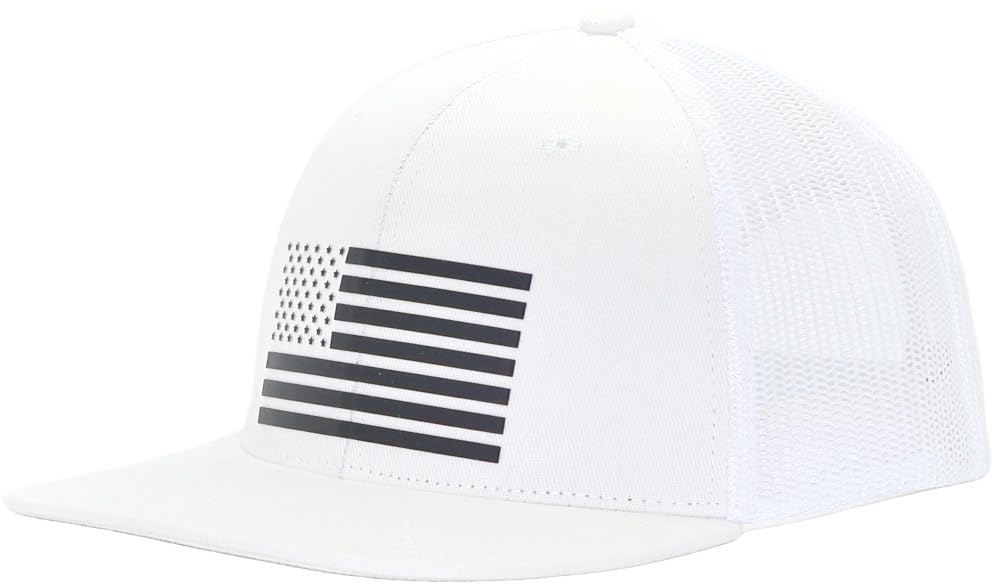 Image of USA 250th Anniversary Flag Hats, Army Tactical Operator Military Patriotic Veterans Flat Bill Trucker Hat, Fits OSFM&XXL Head