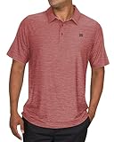 Three Sixty Six Golf Shirts for Men - Dry Fit Short-Sleeve Polo, Athletic Casual Collared T-Shirt