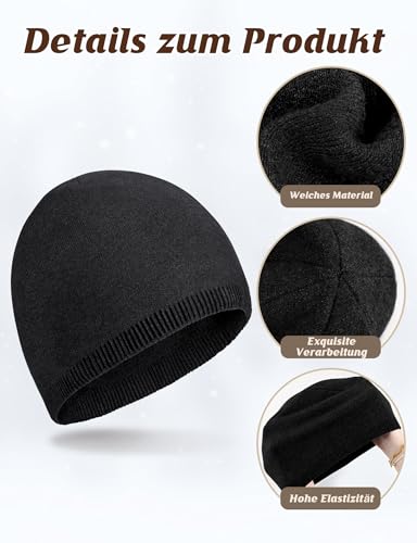 warm und stilvoll für winterliche Spaziergänge (112 Zeichen). - Detailansicht von MELLIEX Beanie Mütze Herren Unisex...