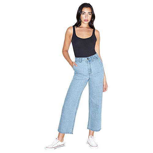 American Apparel Women's Crop Wide Leg Jean2