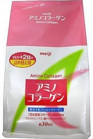 1× Meiji Amino Collagen Powder (30 Days Supply, Refill Pack) from Japan Fast Shipping and Ship Worldwide