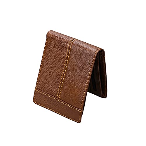 ZAFONI Men Wallet, Handmade Genuine Leather Men Wallet Male Purse Luxury Cow Leather Soft Wallets Vintage Simple Card Holder Cowboy Wallet (Color : Coffee) Deal