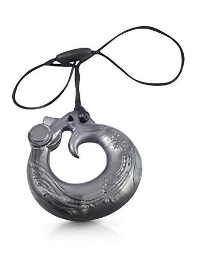 Black Metal Phoenix Sensory Chew Sensory Necklace (Autism Chew Necklace) Chew Necklace for Adults and Kids chewable necklace - Silicone Chewing Necklace Sensory (Anxiety Chew Necklace Silicone Chew)