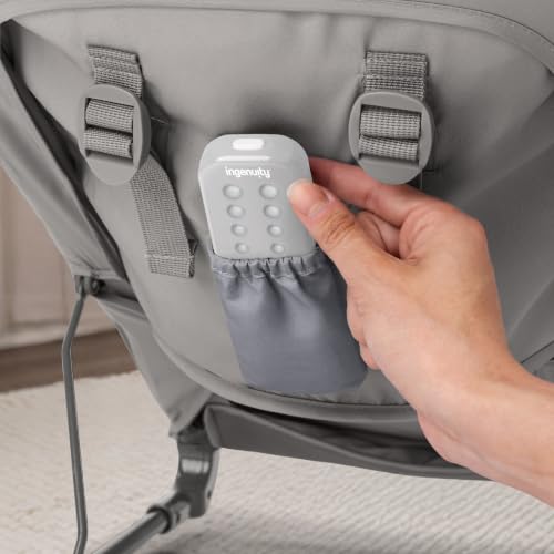 Ingenuity Nestle Vibrating Rocker, Lightweight Foldable Infant Seat with Breathable Fabric, 2-Position Recline, Mini Vibration Unit, 5-Point Harness, Travel Bag - image 5