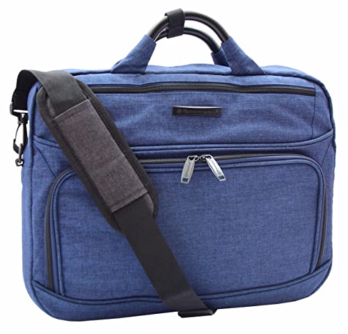 Sacoche pour ordinateur portable A1 FASHION GOODS en polyester doux noir gris