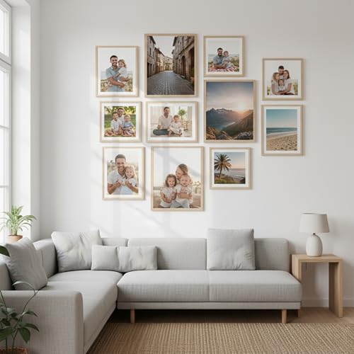 Image of kotart Photo Frame For Wall decoration | Wooden Frames For living room Office | Aesthetic Frames For Wall Decor Gifts | Photo frame for Home Decor Bedroom | Set of 11