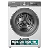 Hisense WD3S1043BW7 Lavasciuga 10,5 + 6 Kg, 1400 Rpm, 19 Programmi Automatici, Vapore, Motore Inverter, Classe Energetica A-20%/D, Display Led, Grigio, WiFi
