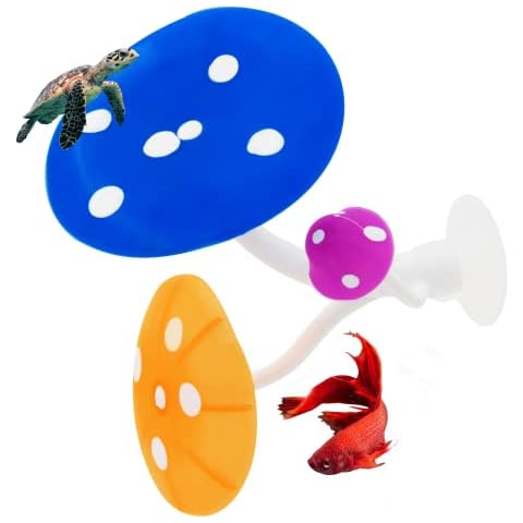 YINARONG 1 Pack Betta Fish Leaf Pad Mushroom Shape No Wire Betta Hammock, Simulate The Habitat of Betta Fish for Aquarium Decorations Cover