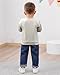CARETOO Baby Boy Clothes Outfits Cozy Long Sleeve Knit Top Fashion Ripped Jogger Pants Fall Winter Set 1T 12-18 Months