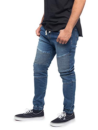 Men's Drop Crotch Joggers Denim Jean Pants2