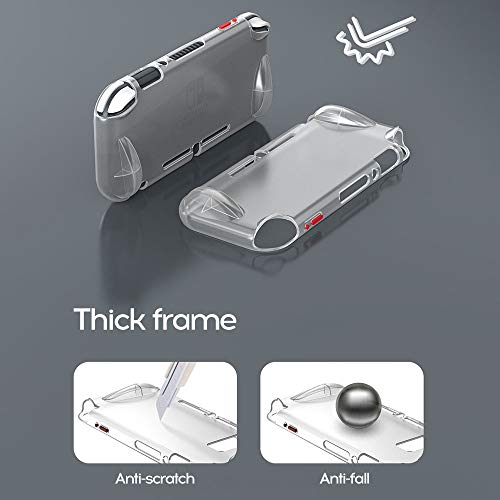 Ajcoflt TPU antiderrapante anti-impressão digital de superfície fosca Protetor C-ase Botão de cor de