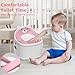 3-in-1 Potty Training Toilet, Portable Potty, Potty Training Seat and Toddler Step Stool, Easy Setup and Clean, Anti-Slip Toddler Potty Trainer for Boy Girl,Pink