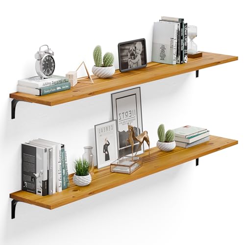 TEDIDUWA 12 Inch Deep Floating Shelves Set of 2, 60
