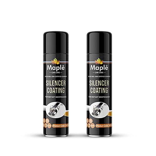 Maple Car Care Silencer Coating HT Black Spray – Multipurpose Use Spray Paint for All Type of Surface – Car Care/Car Accessories/Automotive Products 500 ML (piece of 2)