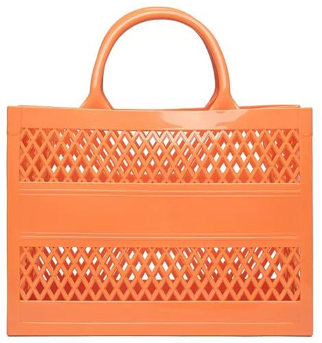 Tote Bag Purses for Women Summer Mesh Beach Tote Bag Large Capacity Shopping Basket Top Handle Handbag Jelly Storage Bag