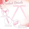 Riceshoot 50 Pcs Twist Tie Bows for Cake 3x4.5 Inch Satin Ribbon Bows for Gift Wrapping Treat Bags Craft DIY Wedding Baby Shower Birthday Party Decorations(Pink)