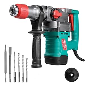 HYCHIKA Hammer Drill, SDS Plus Drill, 900W Demolition Hammer, Concrete Breaker, 790 RPM Corded Rotary Drill for Masonry, 4400 BPM Electric Chisel