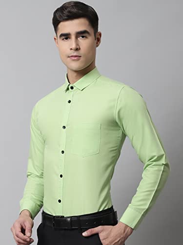 Image of Majestic Man Slim Fit Solid Cotton Blend Formal Shirt for Men