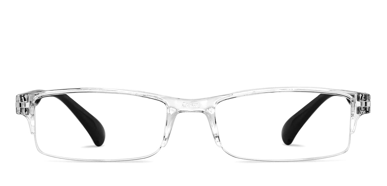 Lenskart READERS | Transparent Rectangular Half Rim Reading Eyeglasses | For Men & Women | For 1.5 Power | LR E13968 (B0DGXTQZNR) Amazon Price History, Amazon Price Tracker
