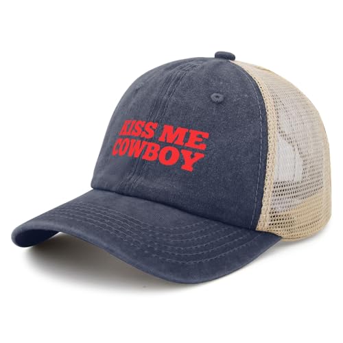 Kiss Me Cowboy Trucker hat Cool Cap for Women2