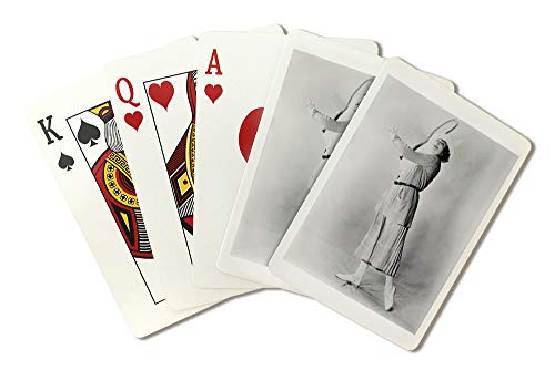 Mazo de 52 cartas Poker Woman Swinging Tennis Raquet