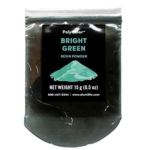 Bright Green Metallic Powder (Polycolor) - Mica Powder For Epoxy Resin Kits, Casting Resin, Tumblers, Jewelry, Dyes, And Arts And Crafts! Color Pigment Powder Creates Fast & Easy Metallic Effects! #TOP1